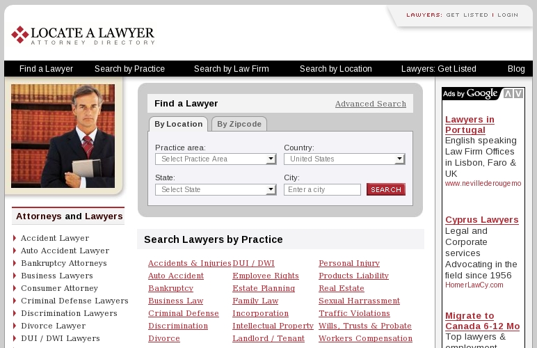 http://www.locatealawyer.com/directory/home.php Locate A Lawyer.com